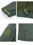 Куртка / ветровка тактическая Softshell olive (олива) софтшелл Размер 5XL - изображение 4