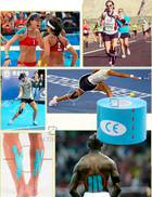 Кинезио тейп для тела спорта Голубой 5см х 5м Классический Универсальный - изображение 2