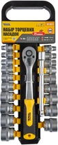 Набор насадок торцевых MASTERTOOL CRV 3/8" 6-24 мм удлинитель 150 мм, 21 шт (78-3821)