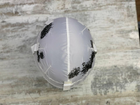Кавер на каску міч з кріпленням для окулярів шолом маскувальний чохол на каску Mich колір білий ЗСУ - зображення 4