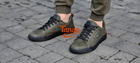 Кеды мужские хаки 44р 29 см летние тактические кожаные кроссовки с перфорацией код 2088 - изображение 4