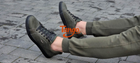 Кеды мужские хаки 44р 29 см летние тактические кожаные кроссовки с перфорацией код 2088 - изображение 6