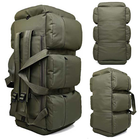 Сумка-рюкзак тактическая дорожная XS-9013 90л оливковый - изображение 3