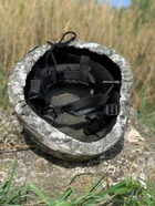 Кавер на каску с креплением для очков шлем маскировочный чехол на каску ЗСУ водонепроницаемый цвет пиксель - изображение 2