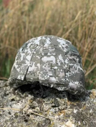 Кавер на каску с креплением для очков шлем маскировочный чехол на каску ЗСУ водонепроницаемый цвет пиксель - изображение 4