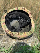 Кавер на каску с креплением для очков шлем маскировочный чехол на каску ЗСУ водонепроницаемый цвет мультикам - изображение 3