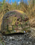 Кавер на каску с креплением для очков чехол на каску ЗСУ шлем маскировочный водонепроницаемый цвет Мультикам - изображение 3