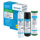 Покращений комплект картриджів Ecosoft 1-2-3 (квартальний комплект) для фільтрів зворотного осмосу з функцією економії води