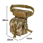 Сумка тактична на стегно AOKALI Outdoor A90 (Camouflage CP) компактна військова камуфляжна taktical - зображення 5