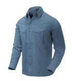 Рубашка Defender MK2 Gentleman Shirt Helikon-Tex Melange Blue XXXL Тактическая мужская - изображение 1