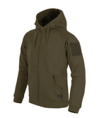 Куртка толстовка (Худи) Urban Tactical Hoodie (Fullzip) Lite Helikon-Tex Green L Тактическая мужская - изображение 1
