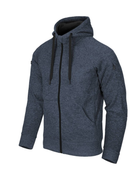 Худі Covert Tactical Hoodie (Fullzip) Helikon-Tex Blue Melange S Тактична чоловіча