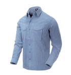 Рубашка Defender MK2 Gentleman Shirt Helikon-Tex Melange Light Blue XXL Тактическая мужская - изображение 1