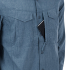 Рубашка Defender MK2 Gentleman Shirt Helikon-Tex Melange Blue S Тактическая мужская - изображение 4