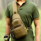 Рюкзак тактичний на одне плече AOKALI Outdoor A14 20L Sand військовий - зображення 8