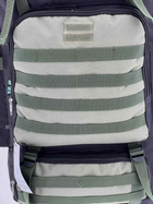 Універсальний рюкзак тактичний 75 літрів, військовий водовідштовхуючий рюкзак із щільної тактичної тканини чорний олива - зображення 5