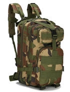 Тактический штурмовой военный рюкзак B02 25л камуфляж woodland - изображение 1