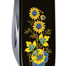 Складной швейцарский нож Victorinox SPARTAN ARMY (Vx13603.3_T1050u) 12 функций 91 мм черный емблема Цветы - изображение 3