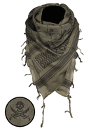 Арафатка шарф-шемаг тактична 110х110см Череп Mil-Tec Універсальний Олива - зображення 1
