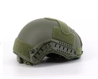 Рельсы боковые направляющие ARC на каску шлем FAST, ТОР-Д, Зеленый (цвет милитари) - изображение 8