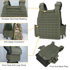Плитоноска броніжелет Олива на 6 магазинів зі штурмовою панеллю рюкзак під гвинтівку AR,АК Olive Ranger Green IDP7404RG - зображення 5