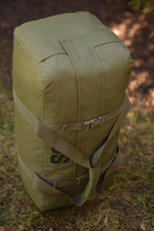 Тактическая сумка баул US 65 л большая военная армейская сумка баул цвет олива хакки для передислокации ВСУ - изображение 3