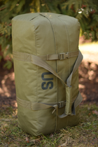 Тактическая сумка баул US 65 л большая военная армейская сумка баул цвет олива хакки для передислокации ВСУ - изображение 9