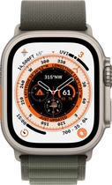 Smartwatch Apple Watch Ultra GPS + Cellular 49mm Titanium Case with Green Alpine Loop - Medium (MQFN3) - obraz 3