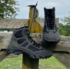 Берцы короткие облегченные , обувь для военных, пожарных, полиции KROK BUС03, 45 размер, чёрные, 01.45 - изображение 2