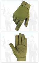 Перчатки мужские тактические текстильные размер ХL хаки цвета Код 68-0106 - изображение 4