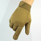 Перчатки мужские тактические текстильные размер L песочного цвета Код 68-0101 - изображение 4