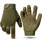 Перчатки мужские тактические текстильные размер ХL хаки цвета Код 68-0106 - изображение 5