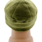 Флісова шапка Хакі однотонна, камуфляжна шапка фліс на зиму - зображення 3