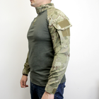 Бойова сорочка Убакс (розмір М) тактична футболка з довгим рукавом UBACS чоловіча армійська кофта з замком олива + мультикам убокс - зображення 3