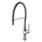 Смеситель для кухни Globus Lux DENVER Flex GDF-32-08-02 Сталь-Серый Гофровылив, латунь