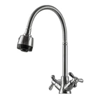 Смеситель для кухни DOMINO DK-H1-2N-103MA Chrom крест керамика,с гофровливом