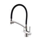 Смеситель для кухни с подключением фильтрованной воды Globus Lux LAZER GLLR-0700-8-STSTEEL Черный