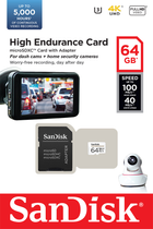 SanDisk High Endurance microSDXC 64GB Class 10 U3 V30 (SDSQQNR-064G-GN6IA) - obraz 2
