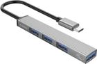 Hub USB Orico Type-C - USB3.0, 3xUSB2.0 (AH-13-GY-BP) (CA913534) - obraz 1
