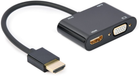 Адаптер-перехідник HDMI на HDMI/VGA+Аудіо 3.5 (A-HDMIM-HDMIFVGAF-01)