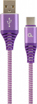 Кабель Cablexpert USB — USB Type-C 2 м Purple/White (CC-USB2B-AMCM-2M-PW) - зображення 1