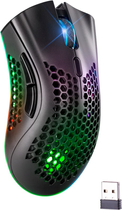 Mysz Defender Warlock GM-709L RGB Bezprzewodowa Czarna (4714033527095) - obraz 2