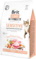 Sucha karma dla kotów BRIT Care Sensitive z indykiem i łososiem 400g (8595602540716) - obraz 1
