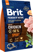 Sucha karma dla psów aktywnych BRIT Premium Sport z kurczakiem 3 kg (8595602526666)