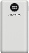 Powerbank ADATA P20000QCD 20000mAh PD 18W USB-C 2xUSB QC 3.0 Biały (PB931040) - obraz 1