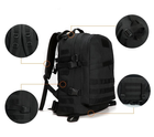 Многофункциональный тактический рюкзак, для военных, универсальный, чёрного цвета, TTM-07 A_3 №1 - изображение 2