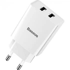 Адаптер мережевий зарядний пристрій BASEUS Speed Mini 2USB 2A 10.5W CCFS-R02 Білий