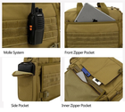 Армейская тактическая сумка для ноутбука и документов Column 117 хаки - изображение 8