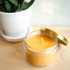 Свічка ароматизована "Мед і квіти апельсина" з бджолиного воску у склянній банці - изображение 1