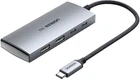 USB-хаб Ugreen CM480 USB-C to 2×USB 3.2+2×USB-C Adapter 10G Space Gray (UGR-30758)